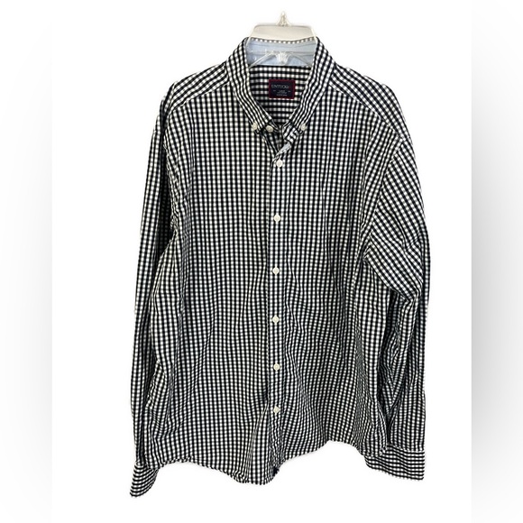 UNTUCKit Other - UNTUCKit Men's Central Otago Checked Blue White Button Down Shirt- Size Large